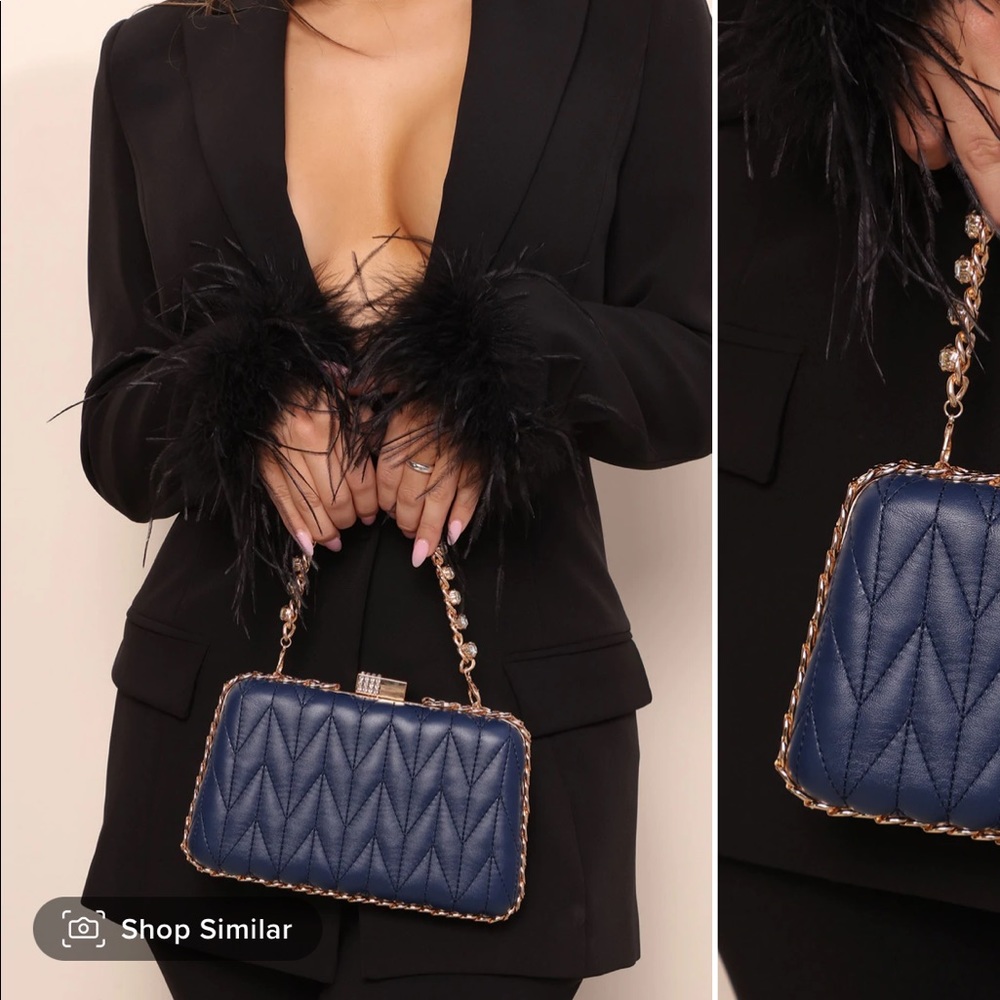 Weekend Sale! Fashion Nova Navy clutch
